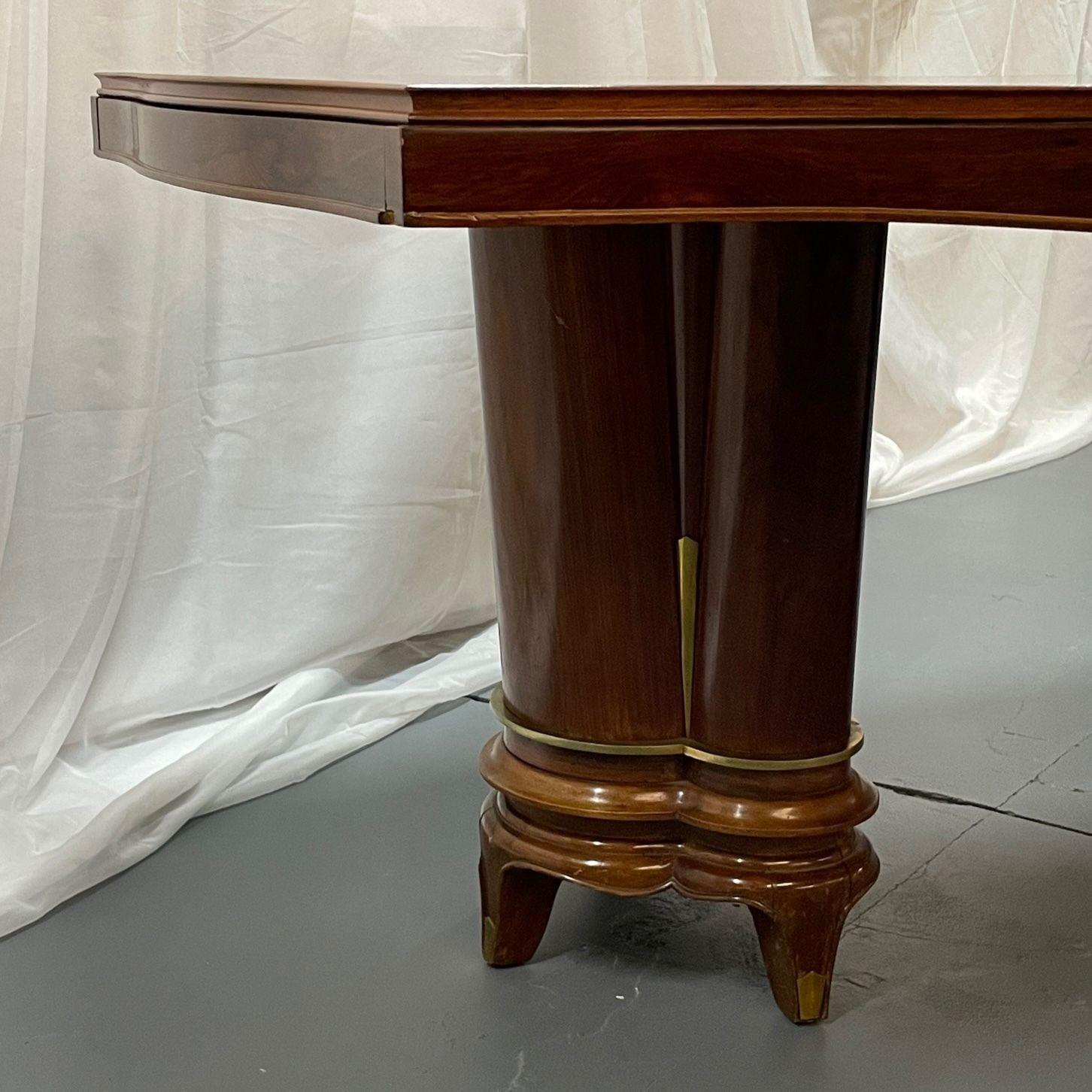 Jules Leleu, Art Deco, Dining Table, Rosewood, Abalone Inlay, France, 1935 For Sale 3