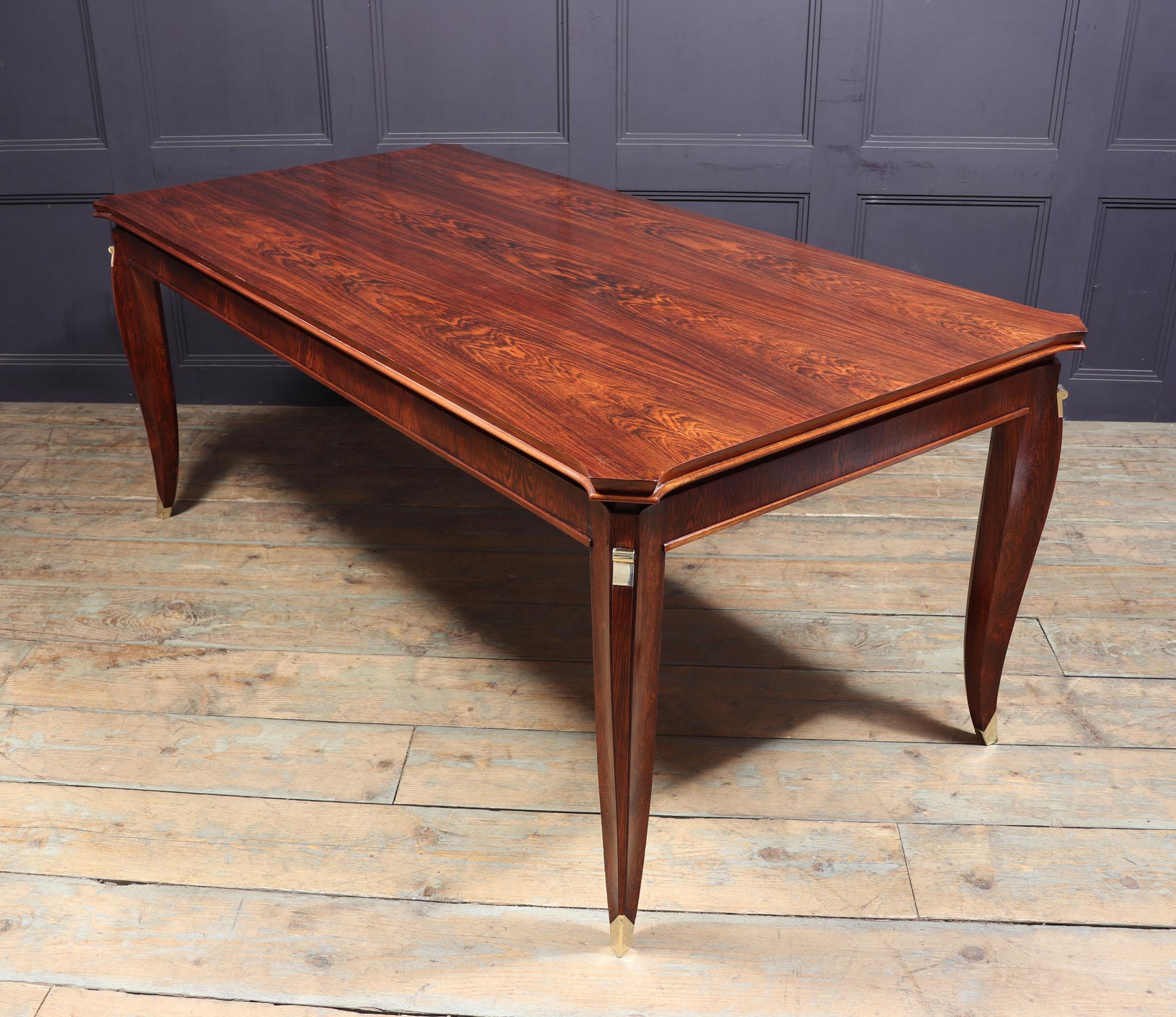Rosewood French Art Deco Dining Table by Maurice Rinck