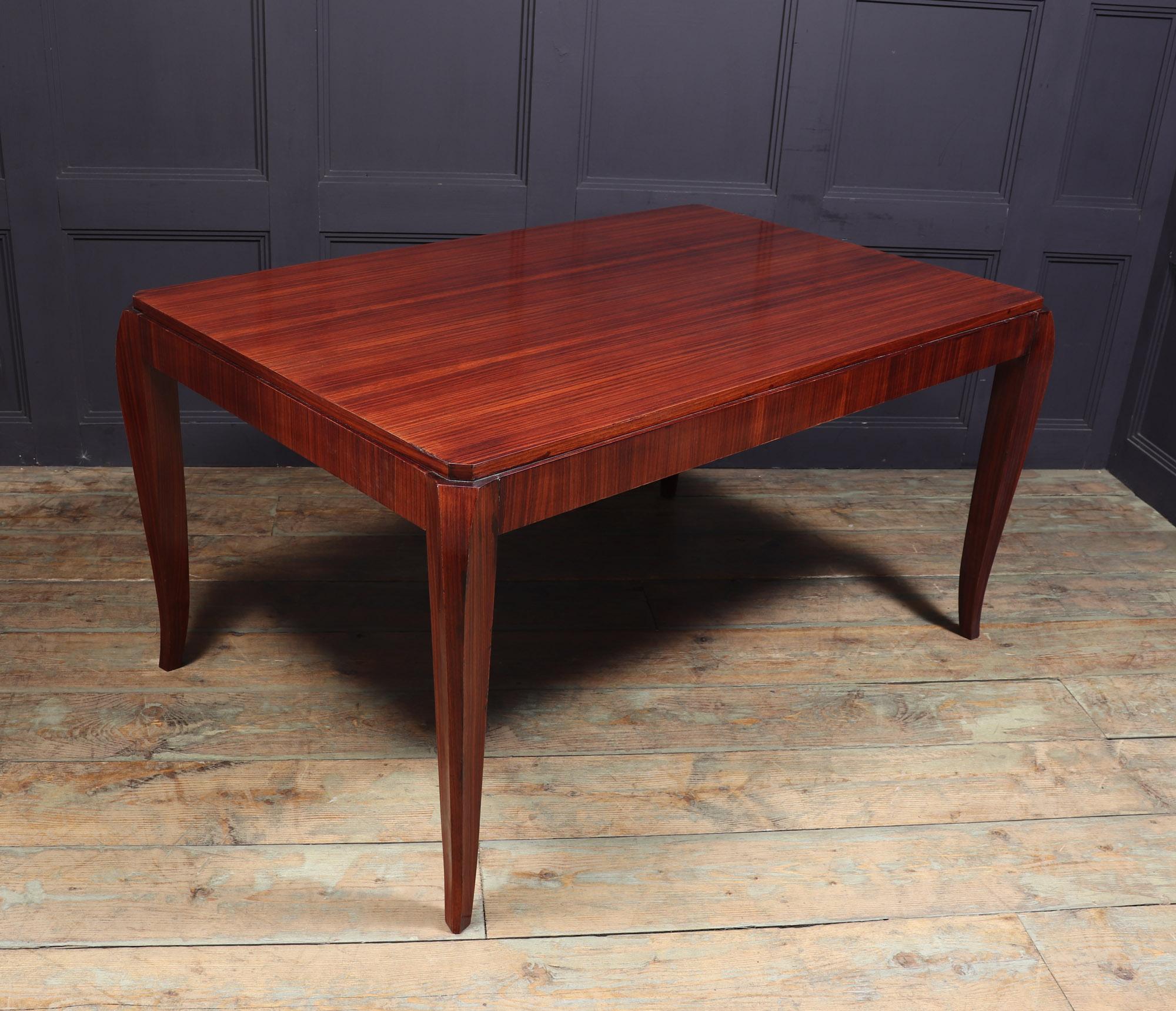 Rosewood French Art Deco Dining Table, c1920 For Sale