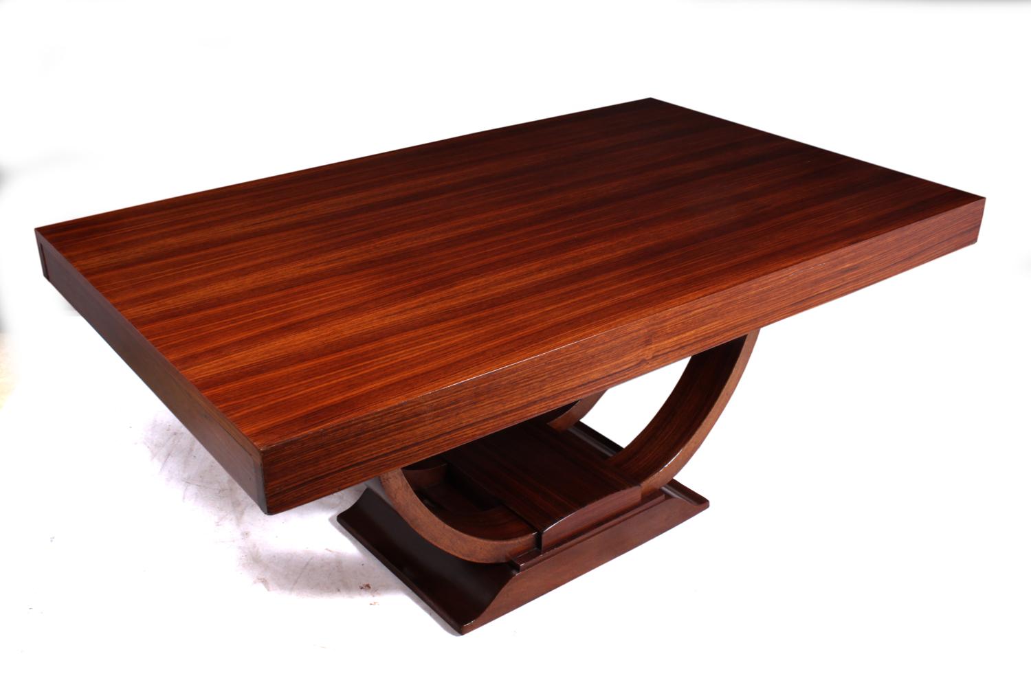 Rosewood French Art Deco Dining Table, circa 1920