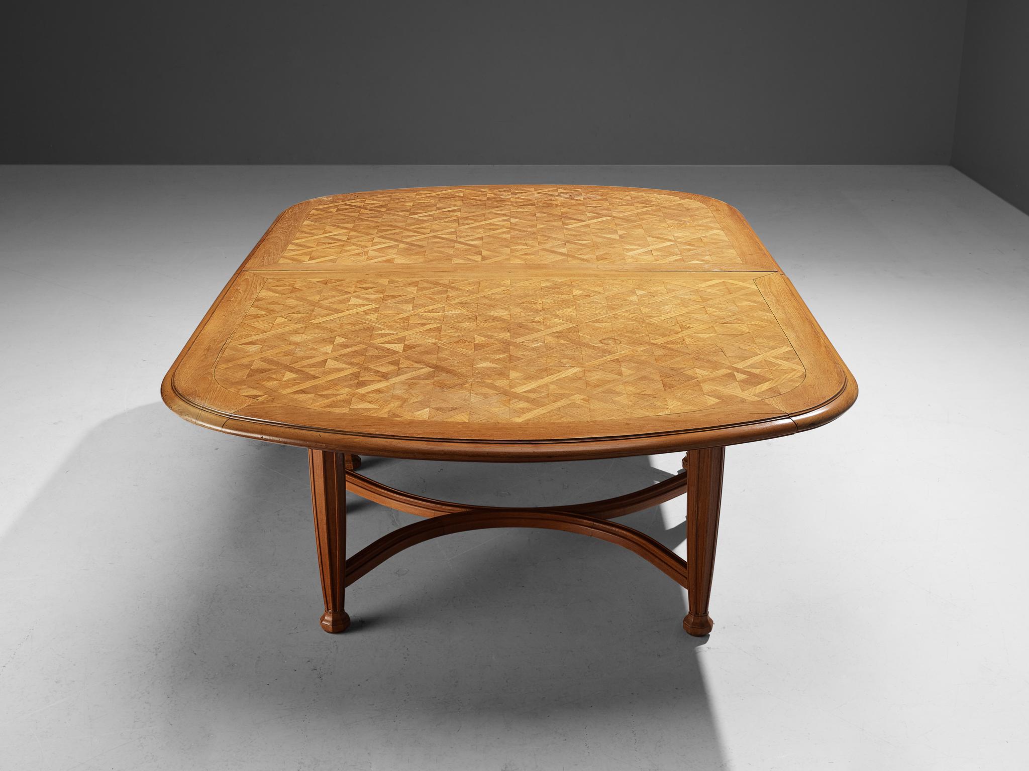 French Art Deco Dining Table in Oak 3