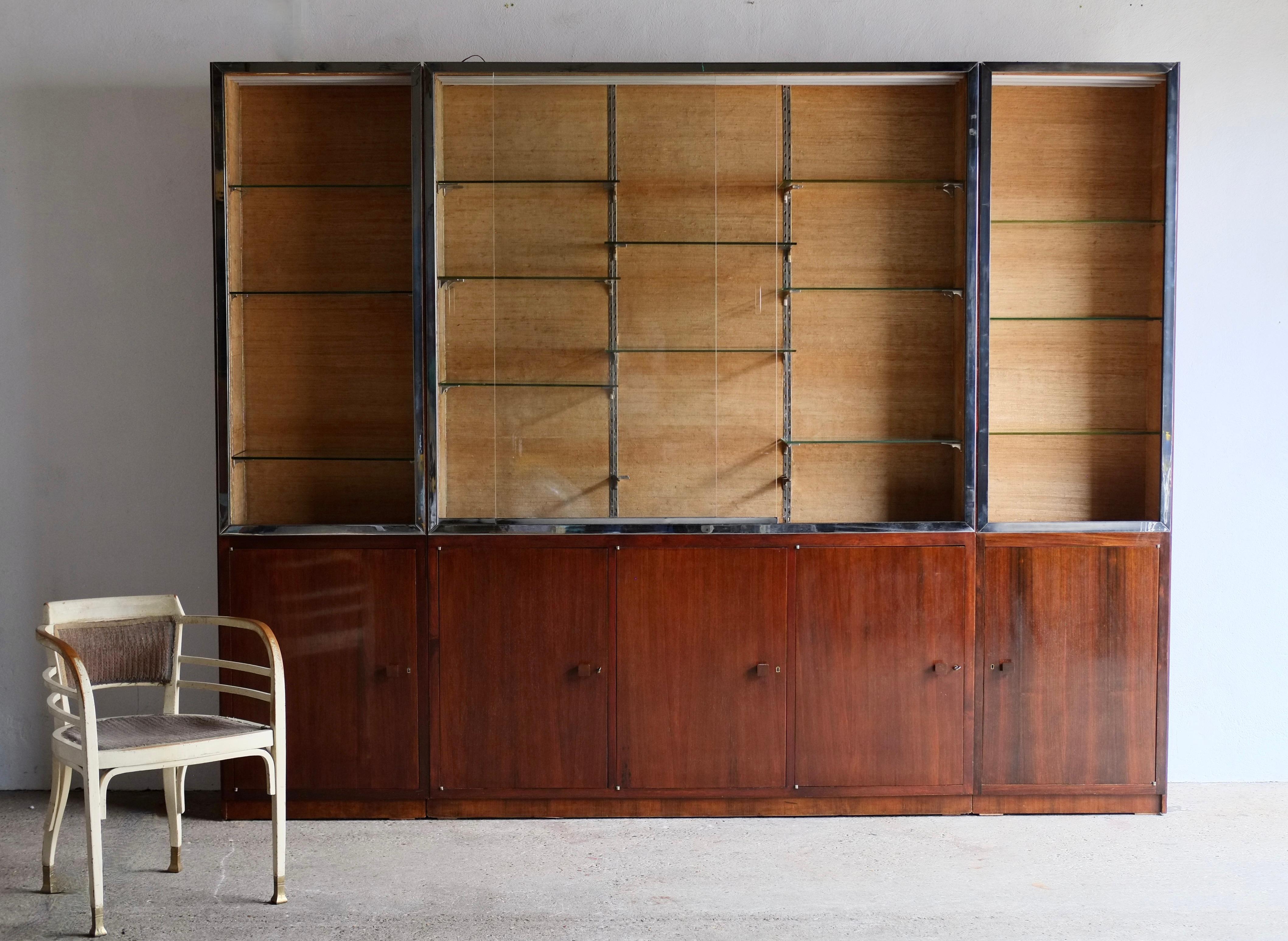 Wood French Art Deco Display Cabinet For Sale