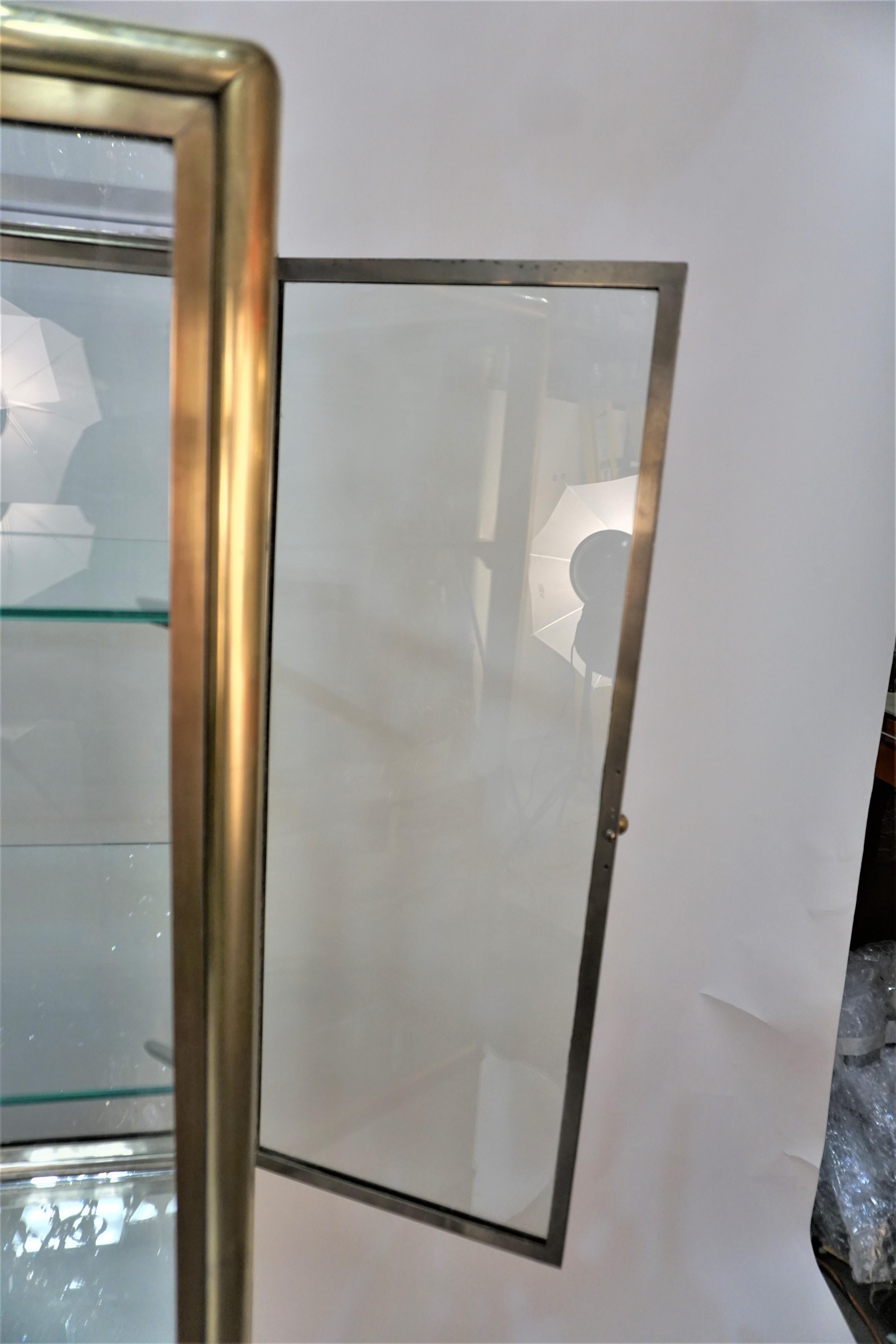 Glass French Art Deco Display Cabinet-Vitrine