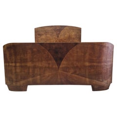 Antique French Art Deco Double Bed