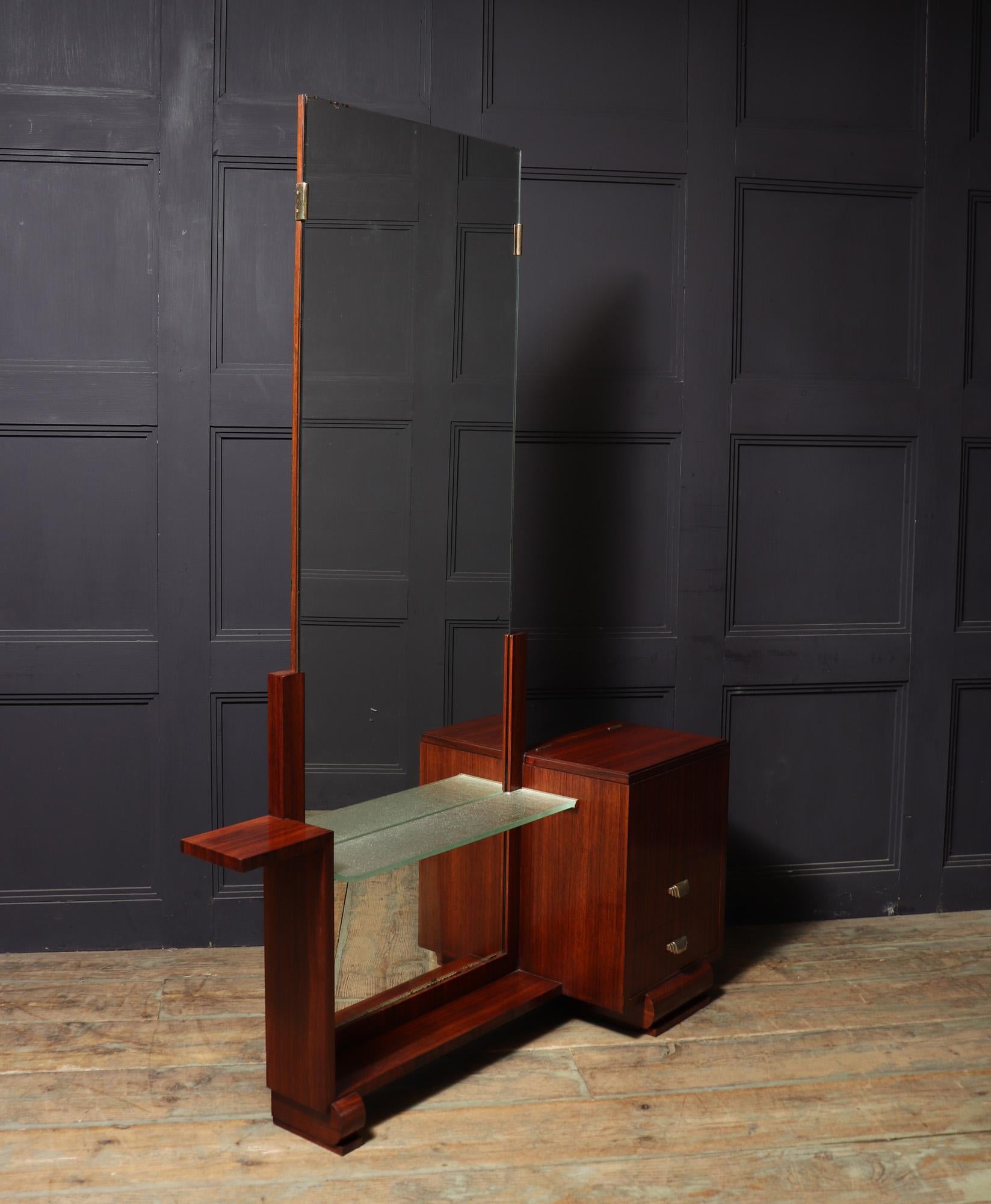 Rosewood French Art Deco Dressing Table c1930 For Sale