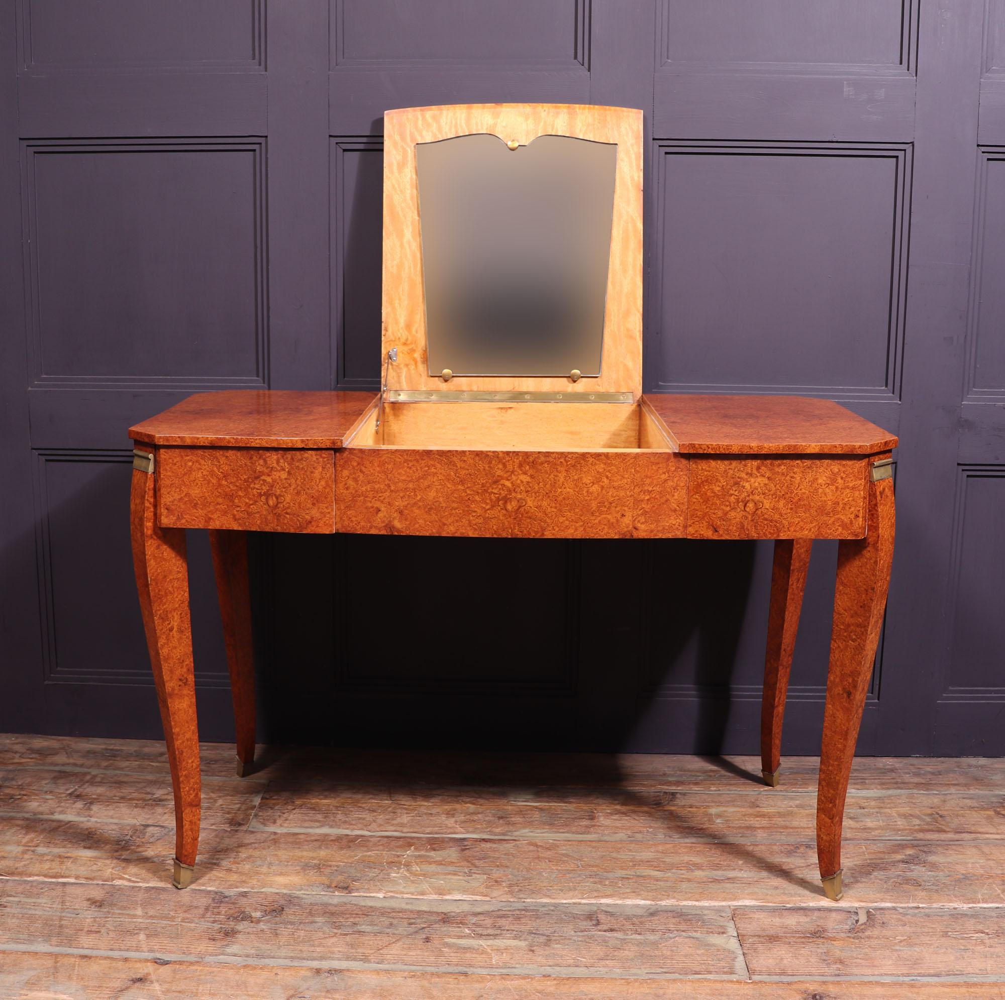 French Art Deco Dressing Table in Amboyna by Jules Leleu 5