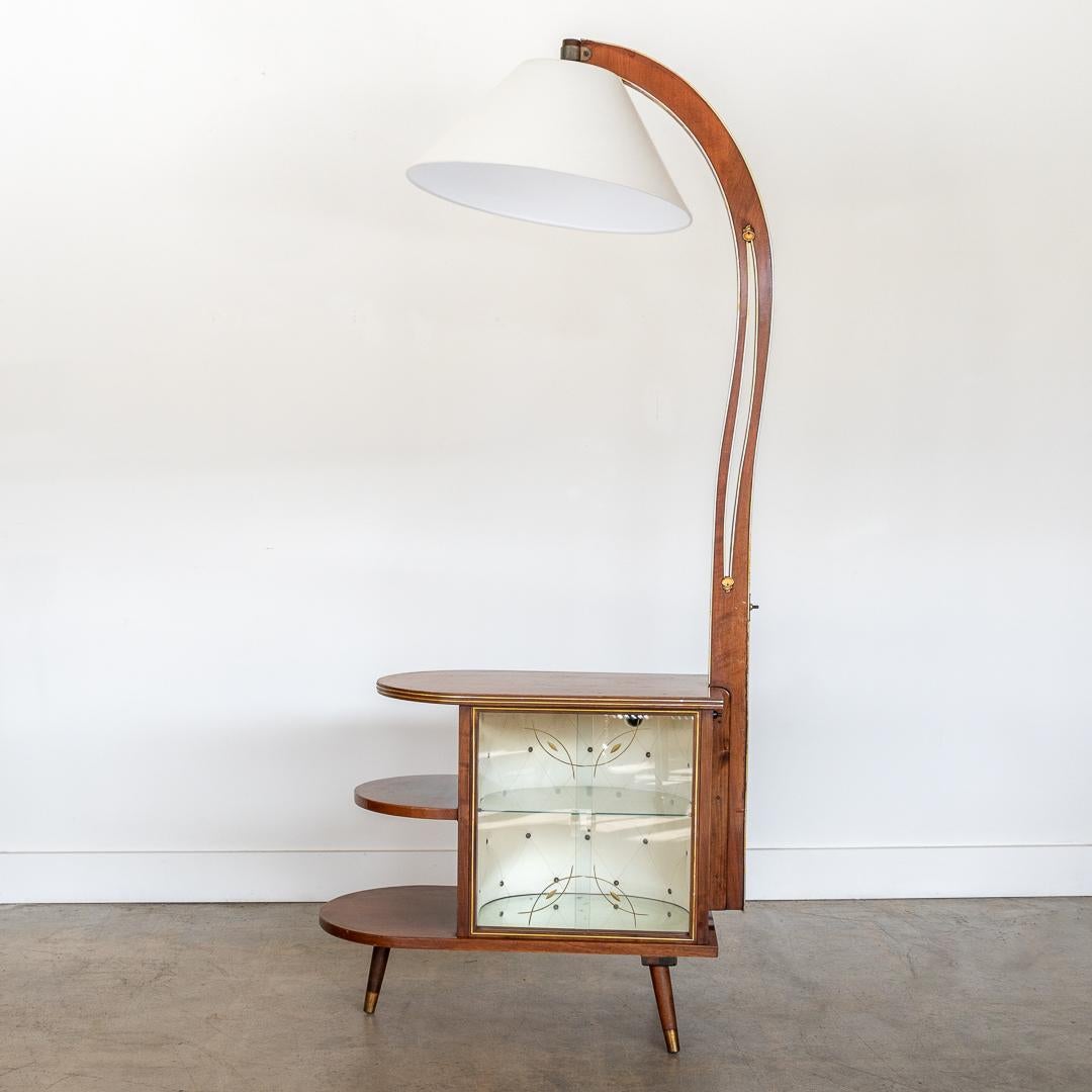 20th Century French Art Deco Dry Bar Floor Lamp For Sale
