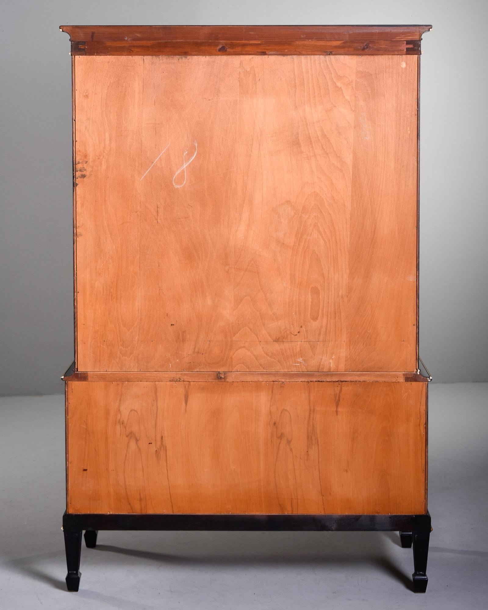 French Art Deco Ebonised Linen Cupboard at 1stDibs