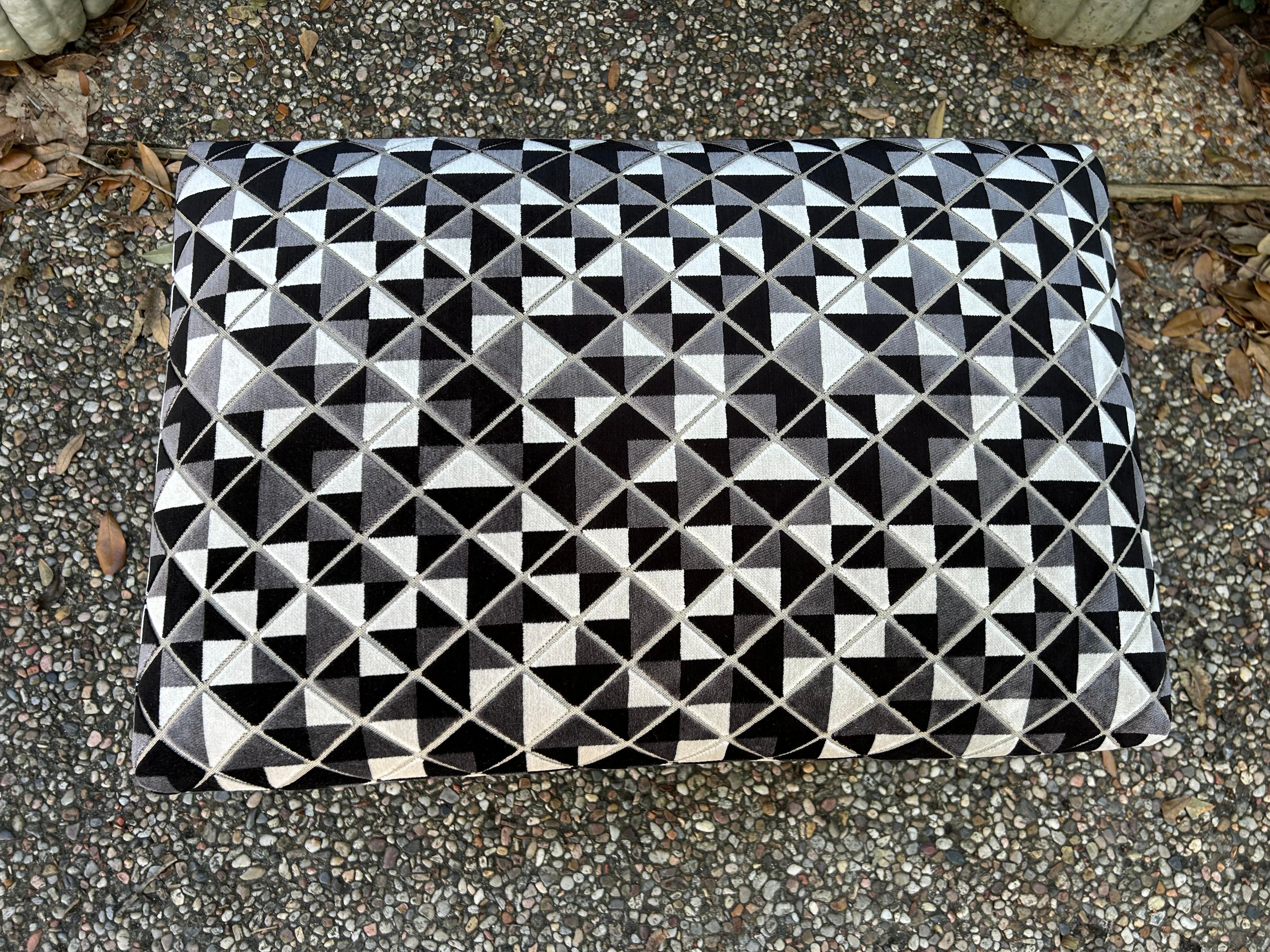 French Art Deco Ebonized Bench By Jules Leleu For Sale 3