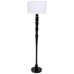 French Art Deco Ebonized Floor Lamp