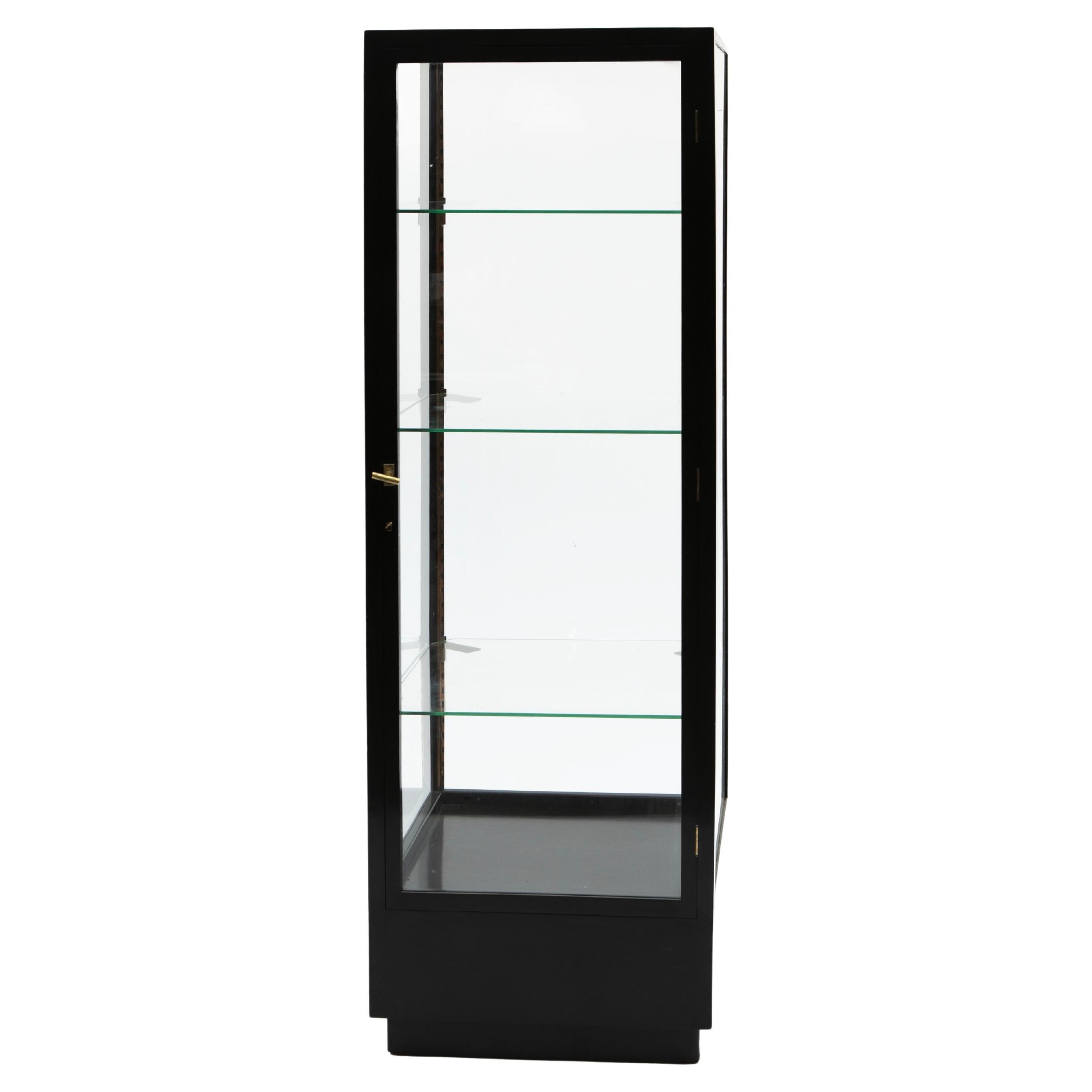 Vitrina francesa Art Déco de cristal ebonizado