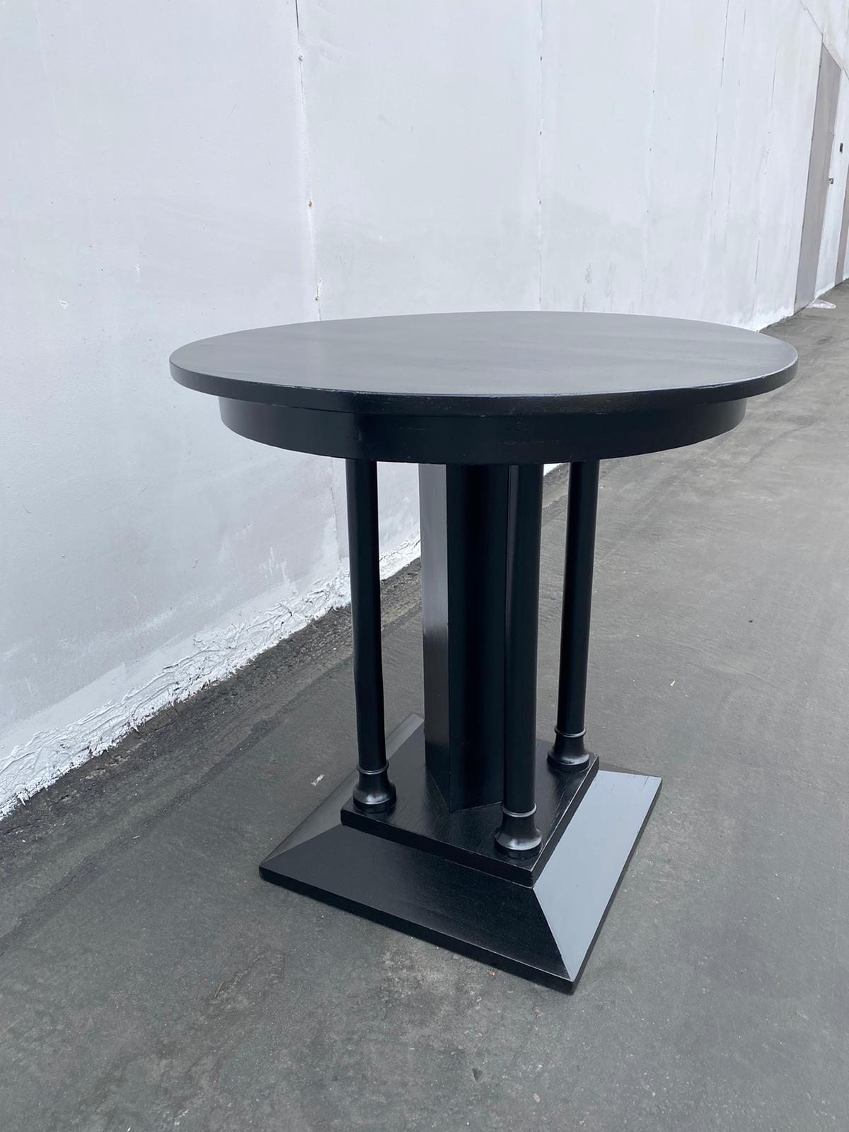 French Art Deco Ebonized Side Table For Sale 5
