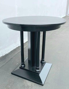 French Art Deco Ebonized Side Table
