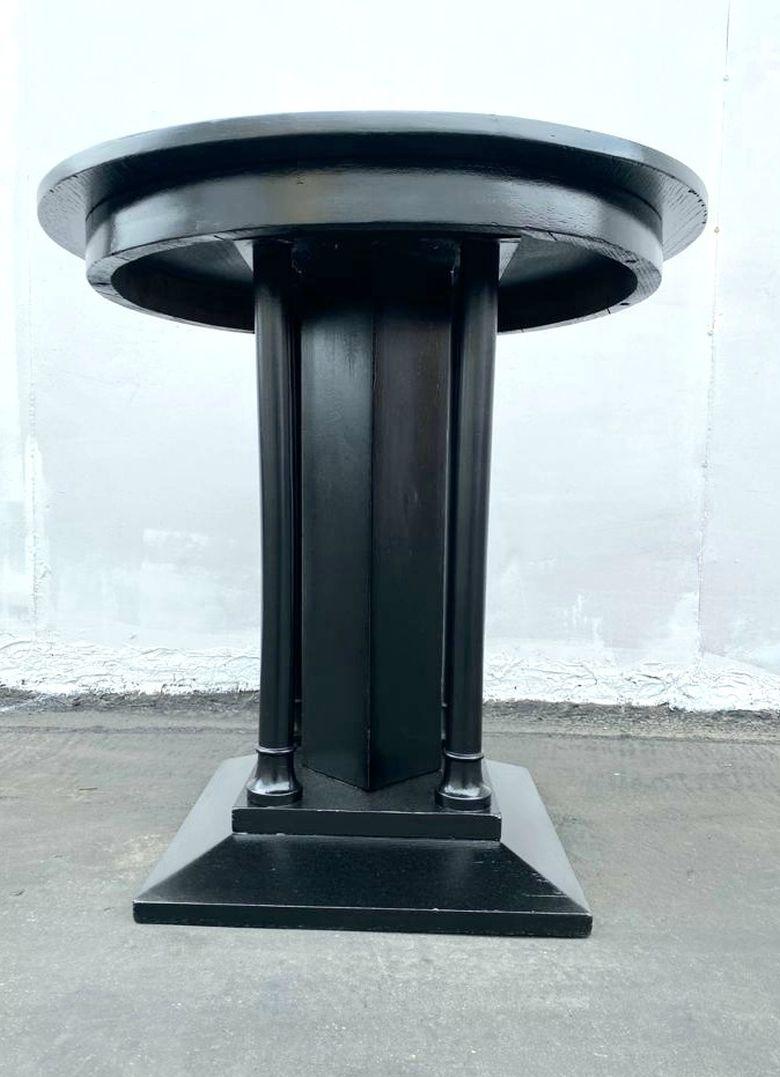 French Art Deco Ebonized Side Table For Sale 1