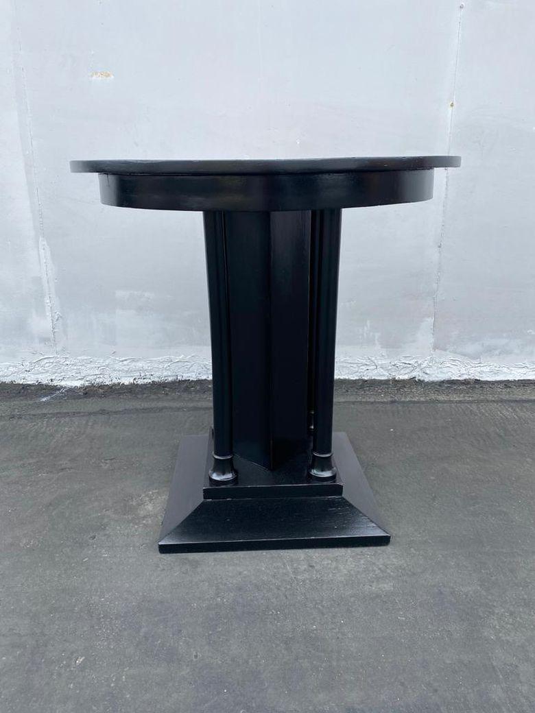 French Art Deco Ebonized Side Table For Sale 4
