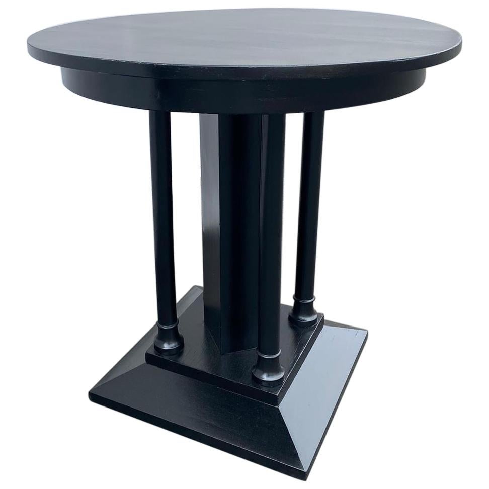 French Art Deco Ebonized Side Table For Sale