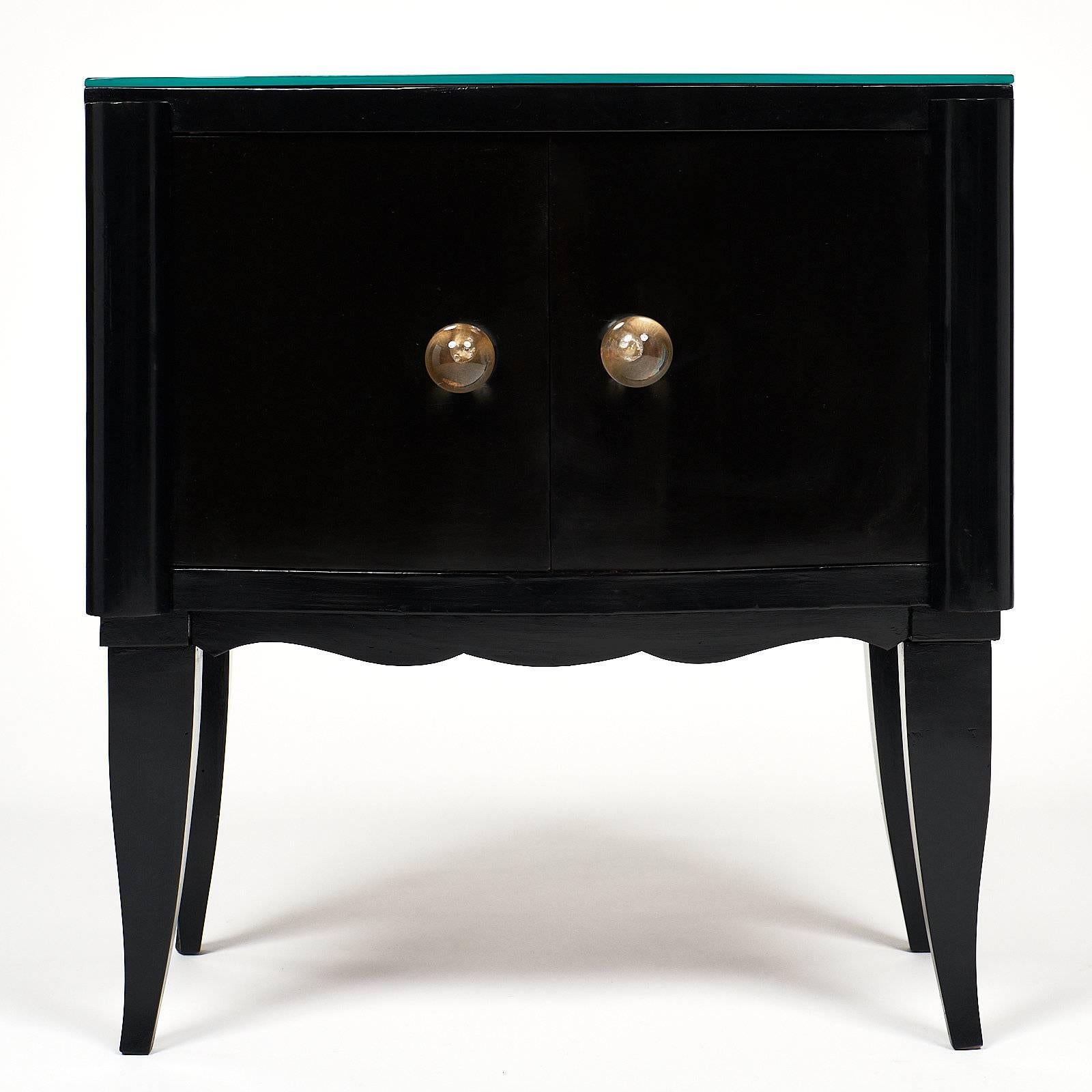 Mid-20th Century French Art Deco Ebonized Side Tables