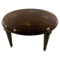 French Art Deco Ebony De Macassar, Parquetry & Bronze, Low Table, Jules Leleu