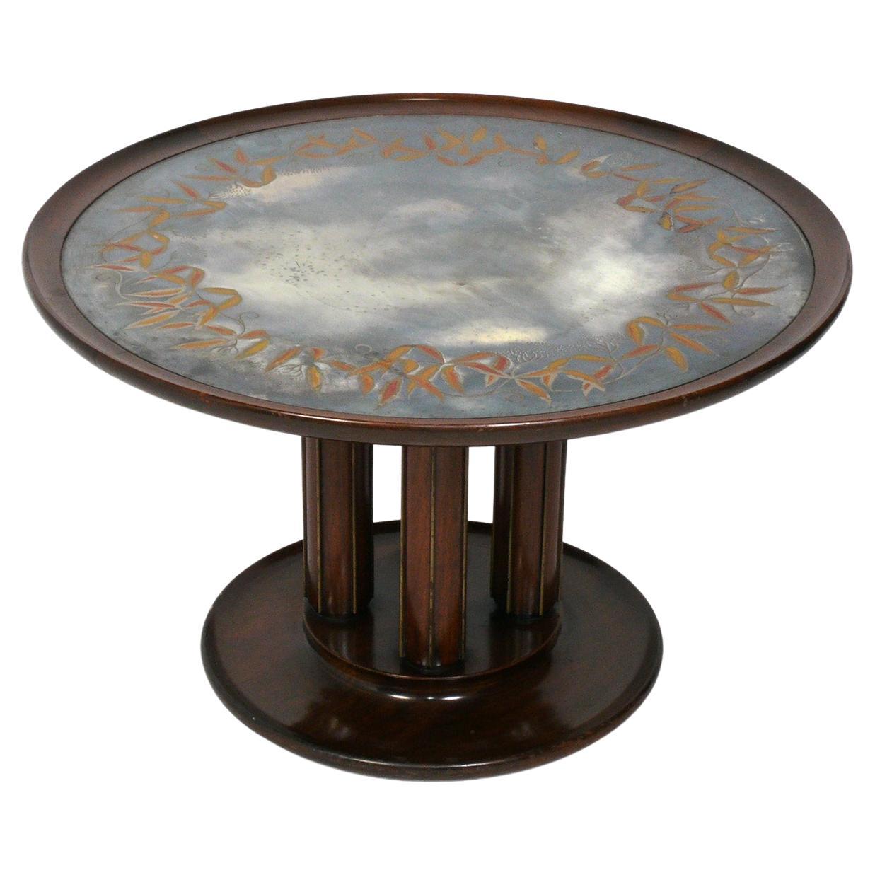 French Art Deco Eglomise Coffee Table For Sale