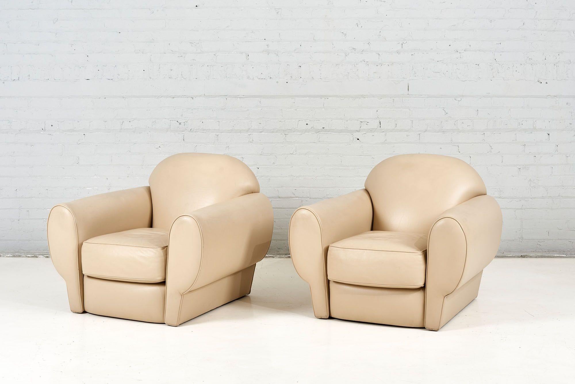 Mid-Century Modern French Art Deco Elephant Club Chairs, 1940 For Sale
