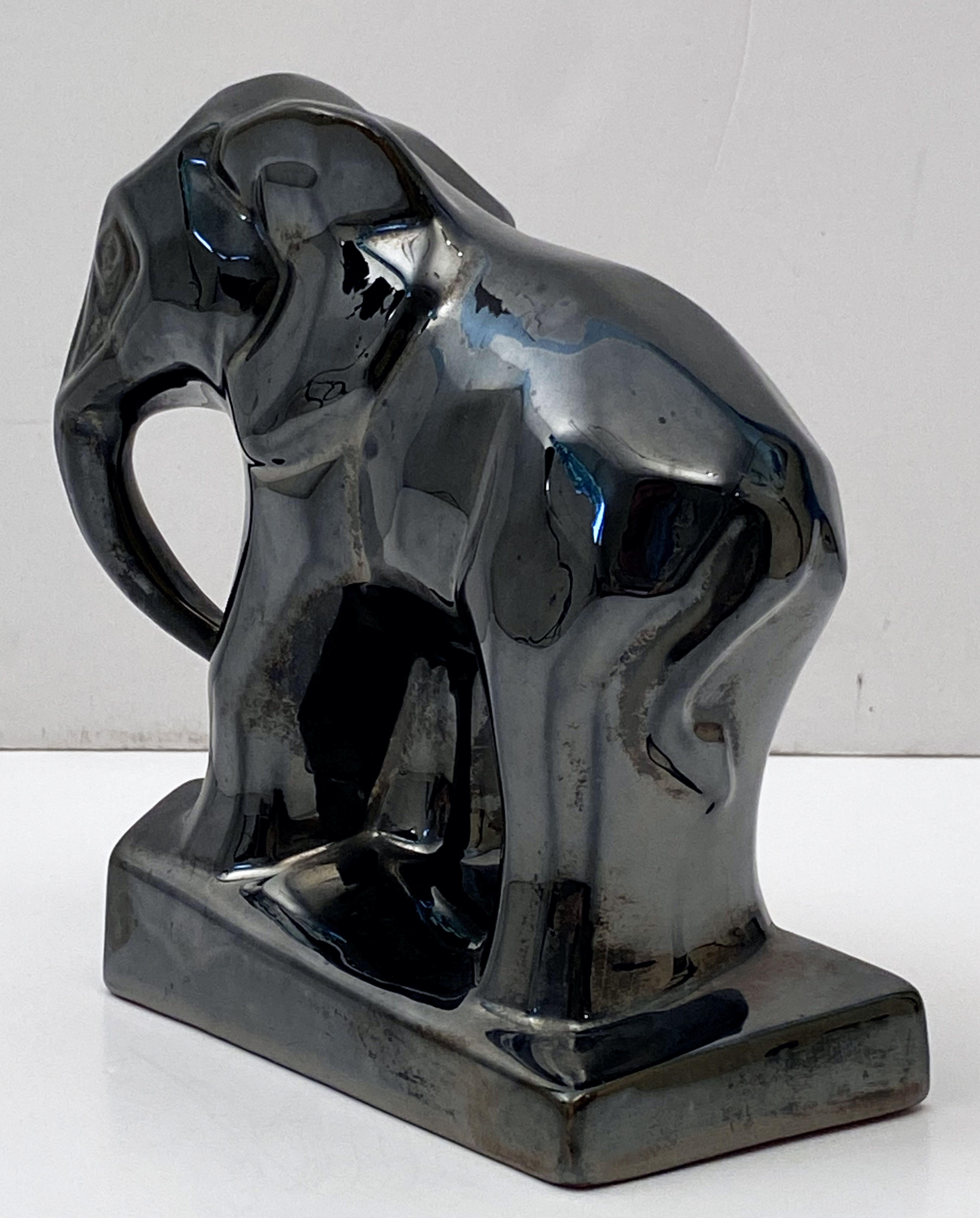 French Art Deco Elephant Figurine in the Cubist Style For Sale 4
