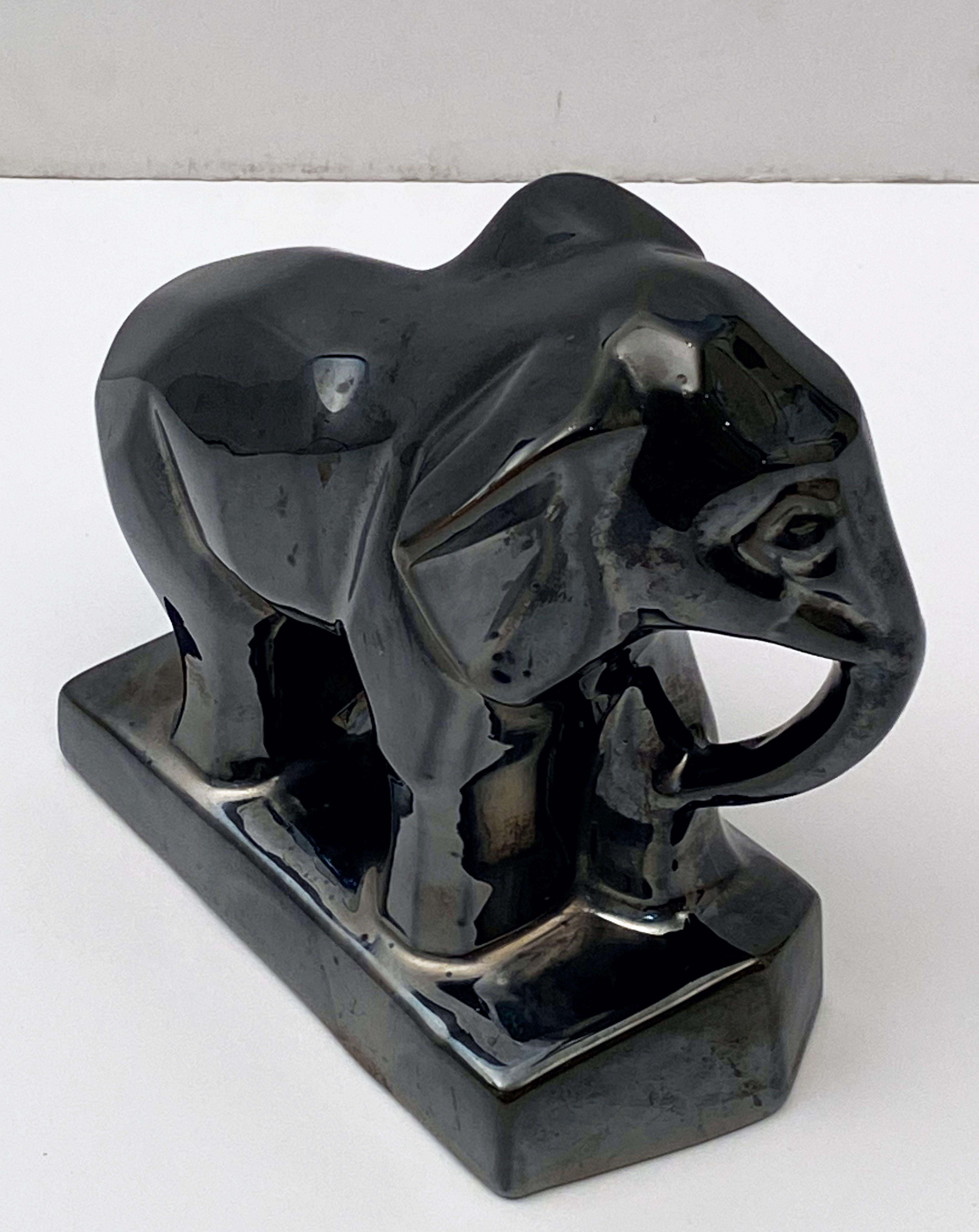 French Art Deco Elephant Figurine in the Cubist Style 9