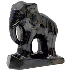 French Art Deco Elephant Figurine in the Cubist Style