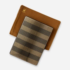 French Art Deco Enamel and Gilt Box by Van Cleef & Arpels