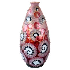 French Art Deco Enamel Vase by Camille Fauré Limoges