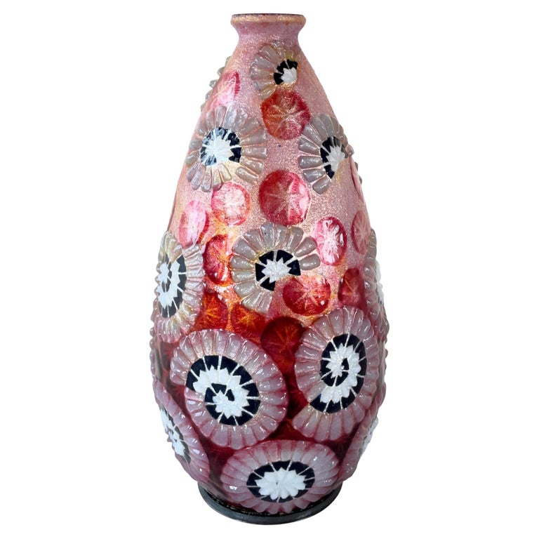 French Art Deco Enamel Vase by Camille Fauré Limoges For Sale at 1stDibs