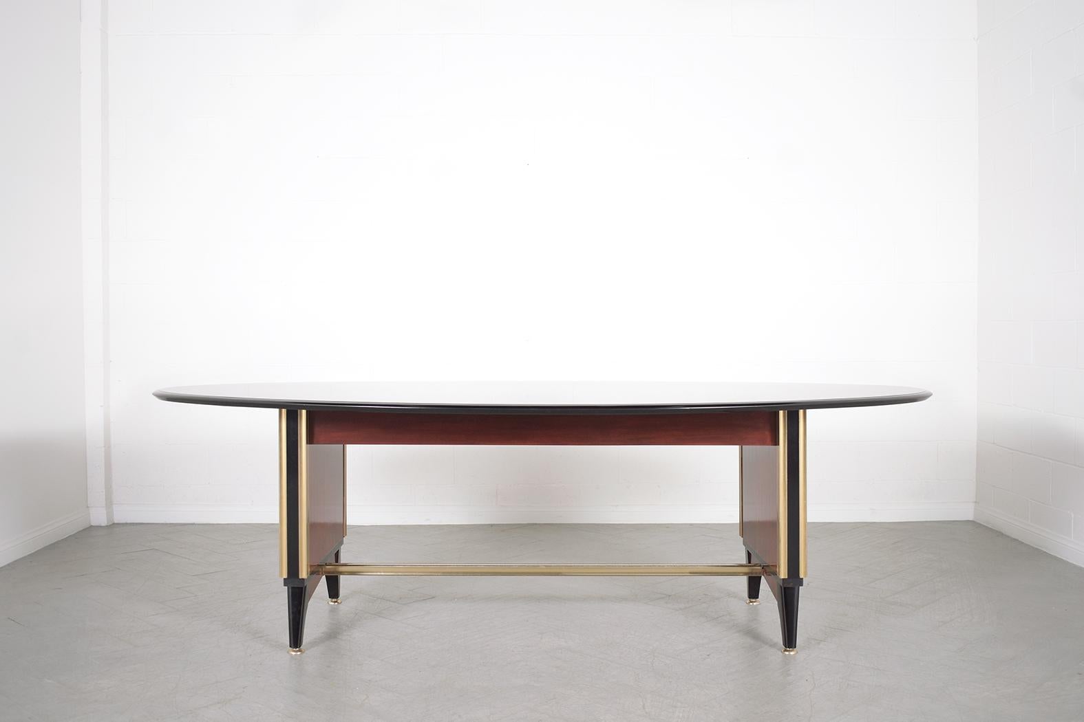 1950s French Executive Desk: The Epitome of Mid-Century Elegance and Function For Sale 2