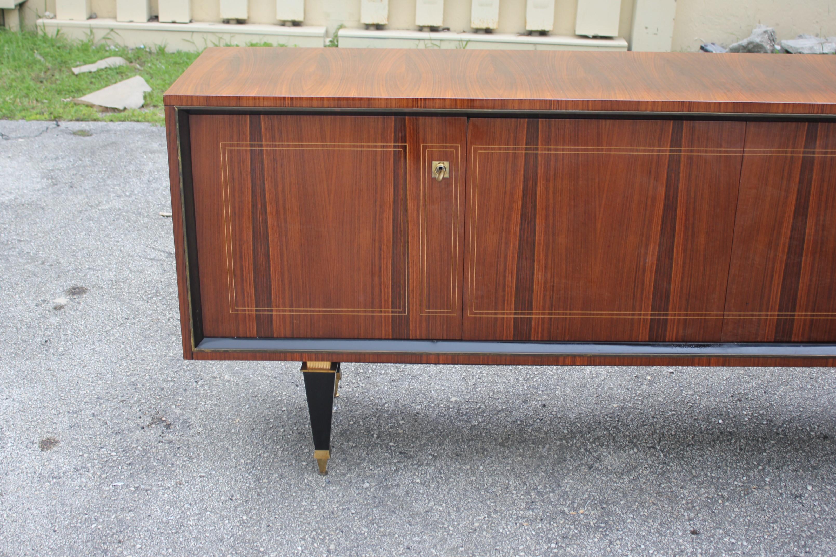 French Art Deco Exotic Macassar Bony Sideboard or Buffet, circa 1940s 5