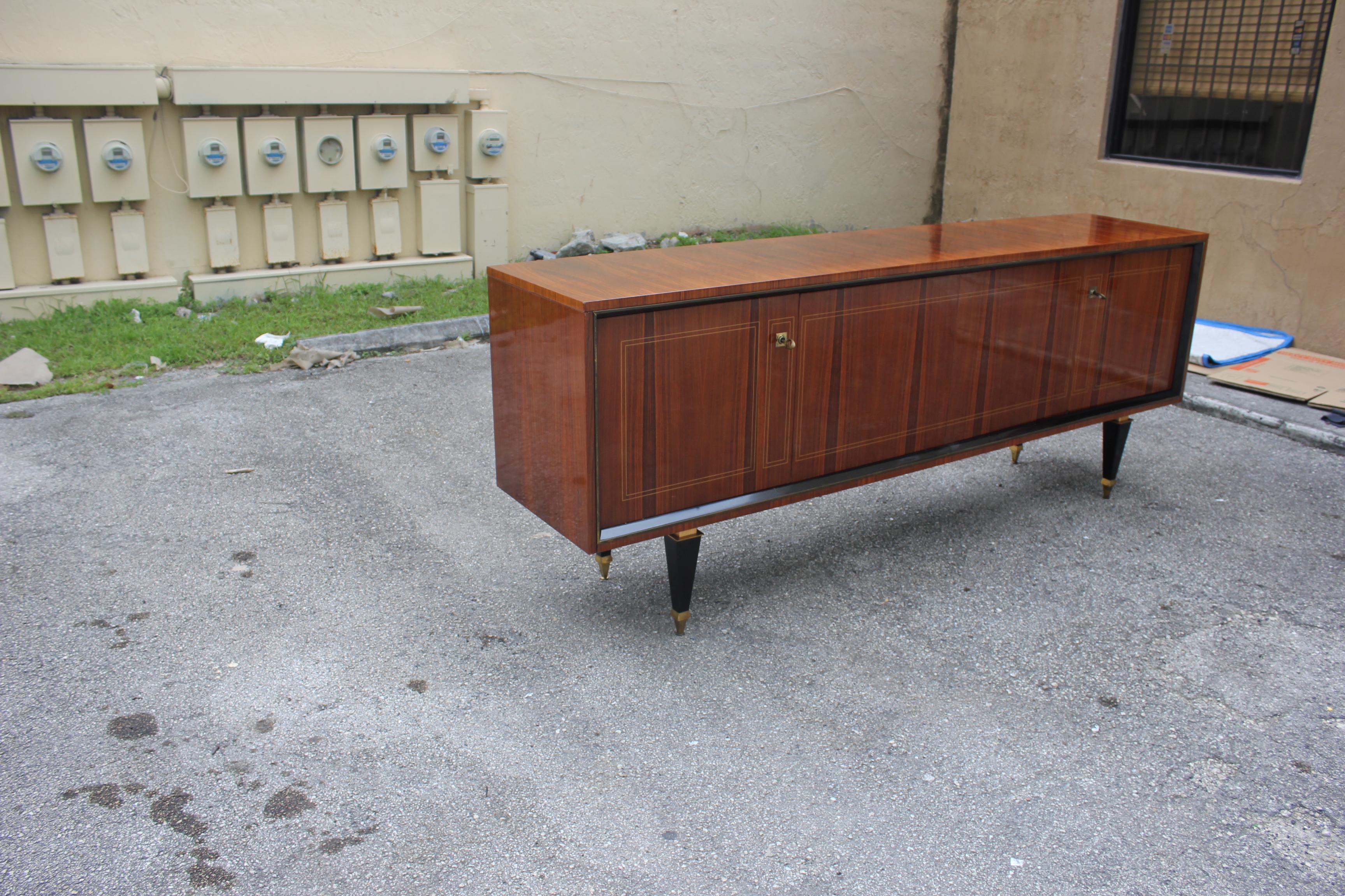 French Art Deco Exotic Macassar Bony Sideboard or Buffet, circa 1940s 8