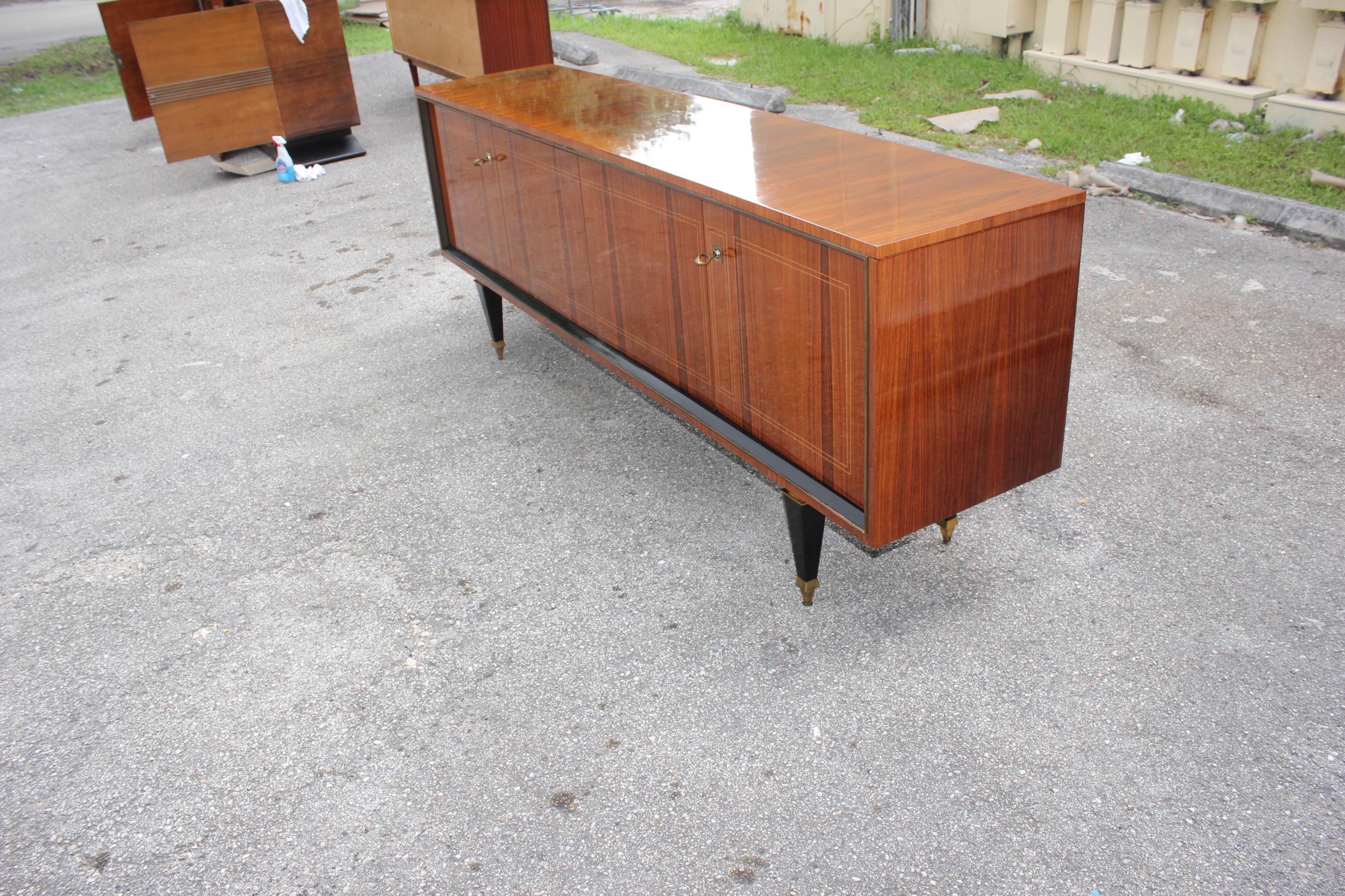 French Art Deco Exotic Macassar Bony Sideboard or Buffet, circa 1940s 9