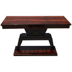 French Art Deco Exotic Macassar Console Table, circa 1940s French Art Deco Exotic Macassar Console Table, circa 1940s