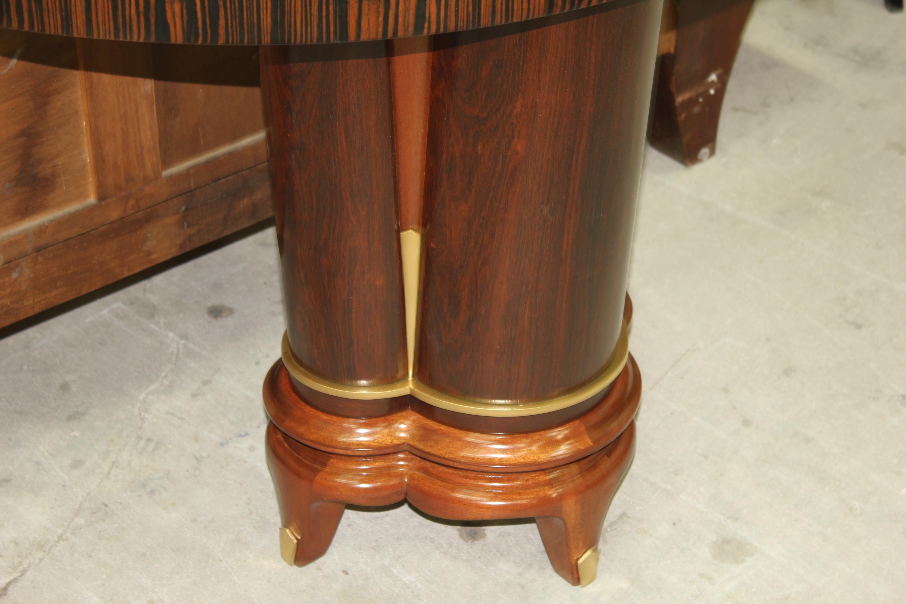 French Art Deco Exotic Macassar Ebony Console Tables, circa 1940s For Sale 9