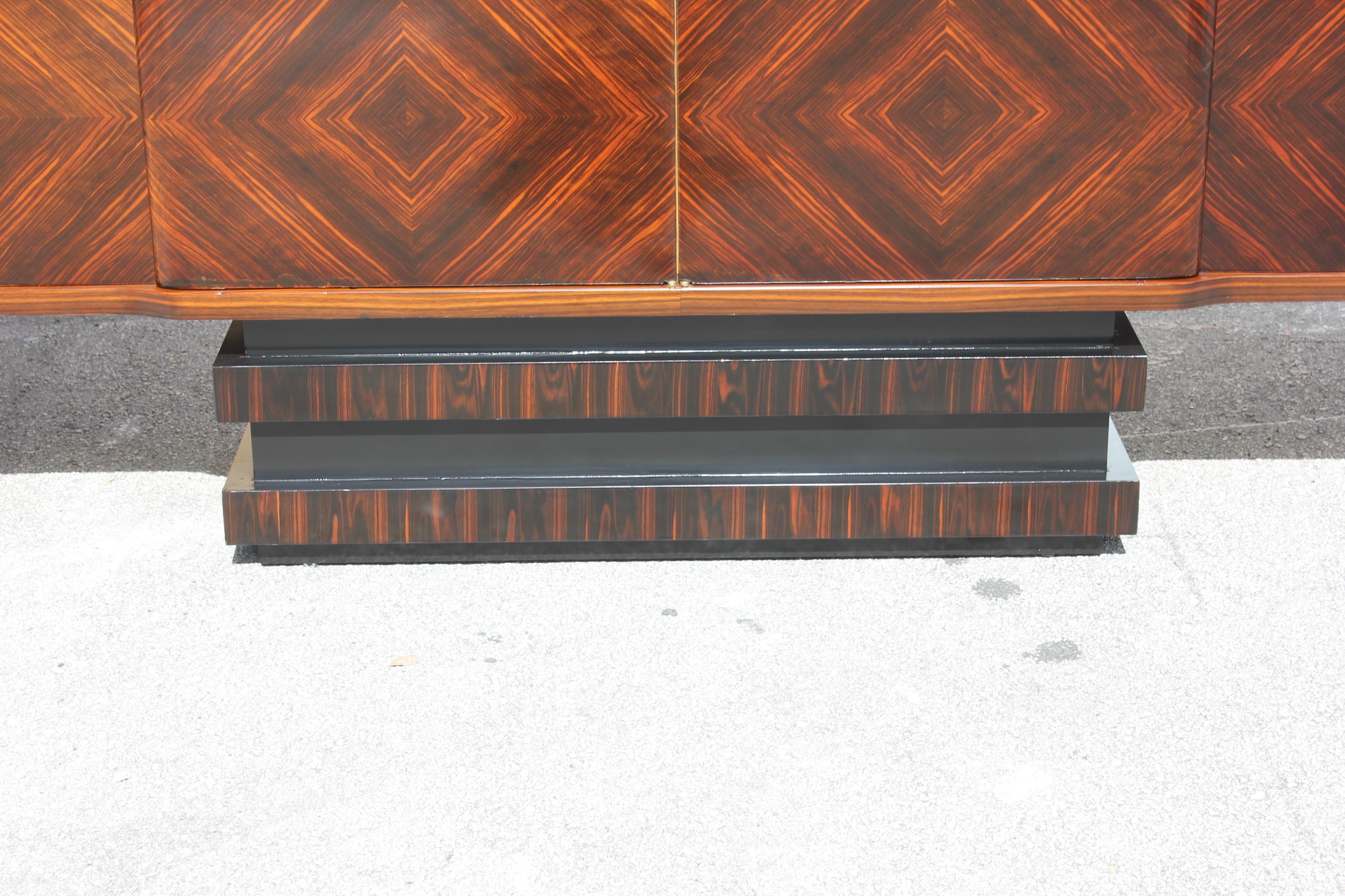 French Art Deco Exotic Macassar Ebony Sideboard or Buffet, 1940s 7