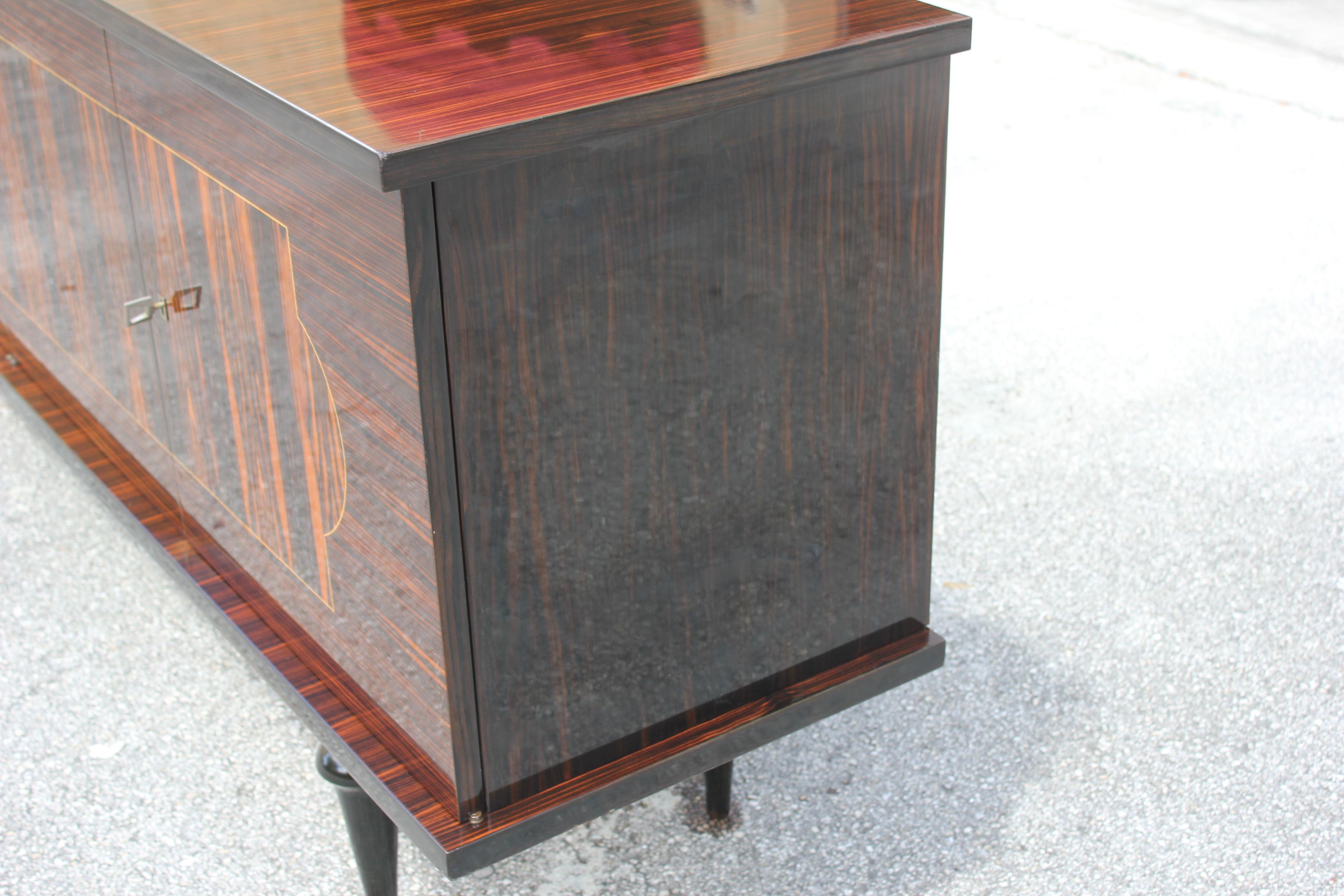 French Art Deco Exotic Macassar Ebony Sideboard or Buffet, circa 1940s 9