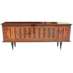 French Art Deco Exotic Macassar Ebony Sideboard or Buffet, circa 1940s