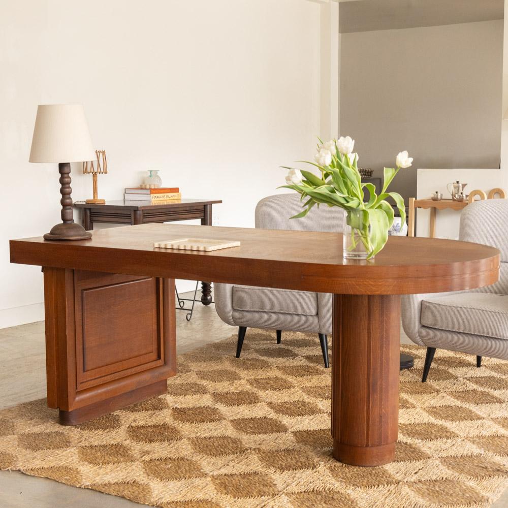 French Art Deco Extendable Desk In Good Condition For Sale In Los Angeles, CA