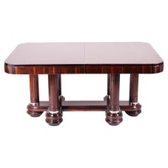 French Art Deco Extendable Table, Made in the 1920s Out of Makasar