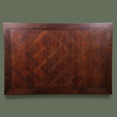 French Art Deco Extending Dining Table, Oak Parquetry Top, 1940s
