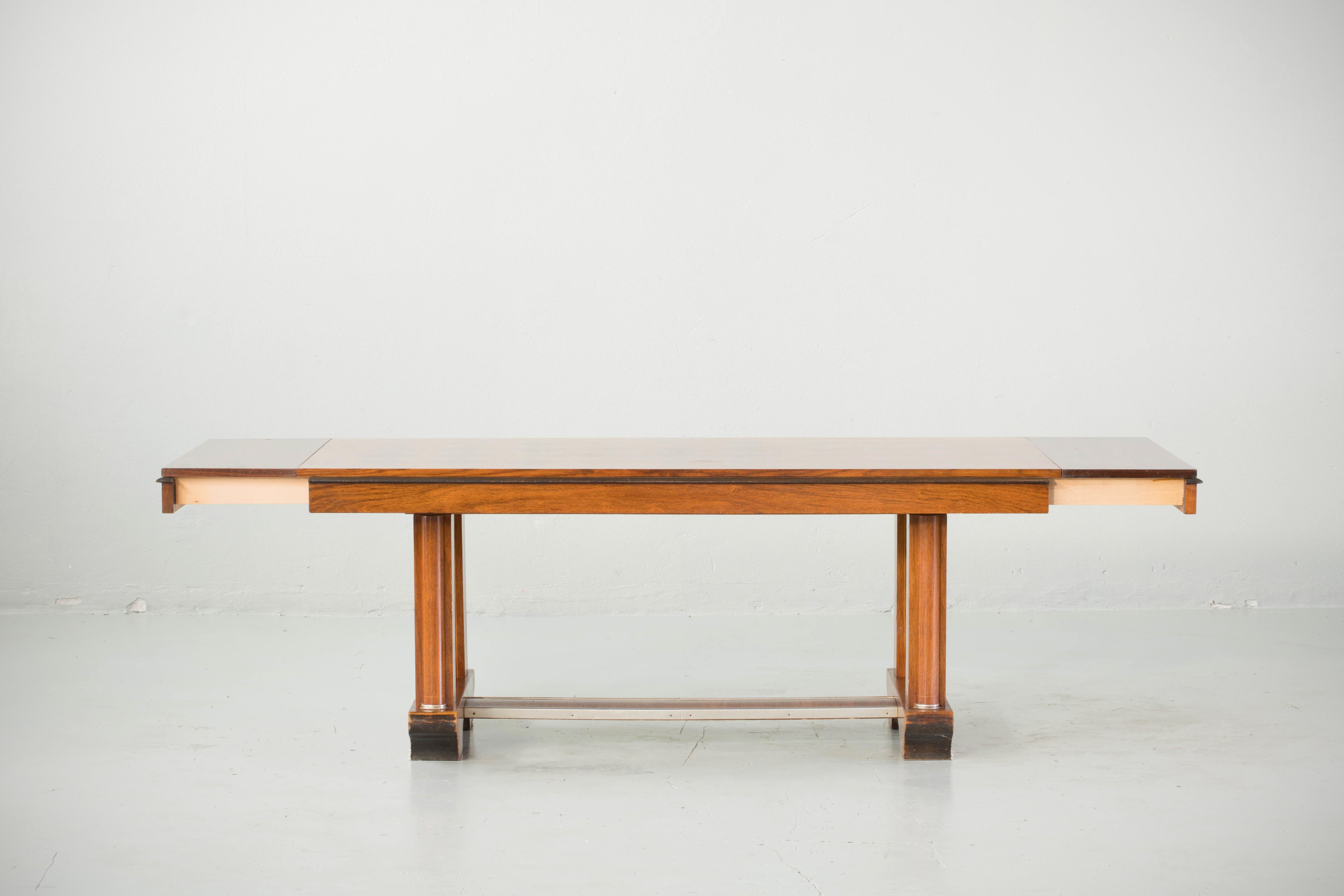 French Art Deco Extensible Table, 1940s 14