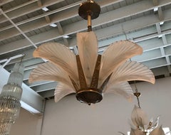 French Art Deco "Feather" Chandelier
