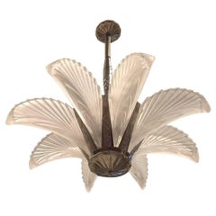 French Art Deco "Feather" Chandelier