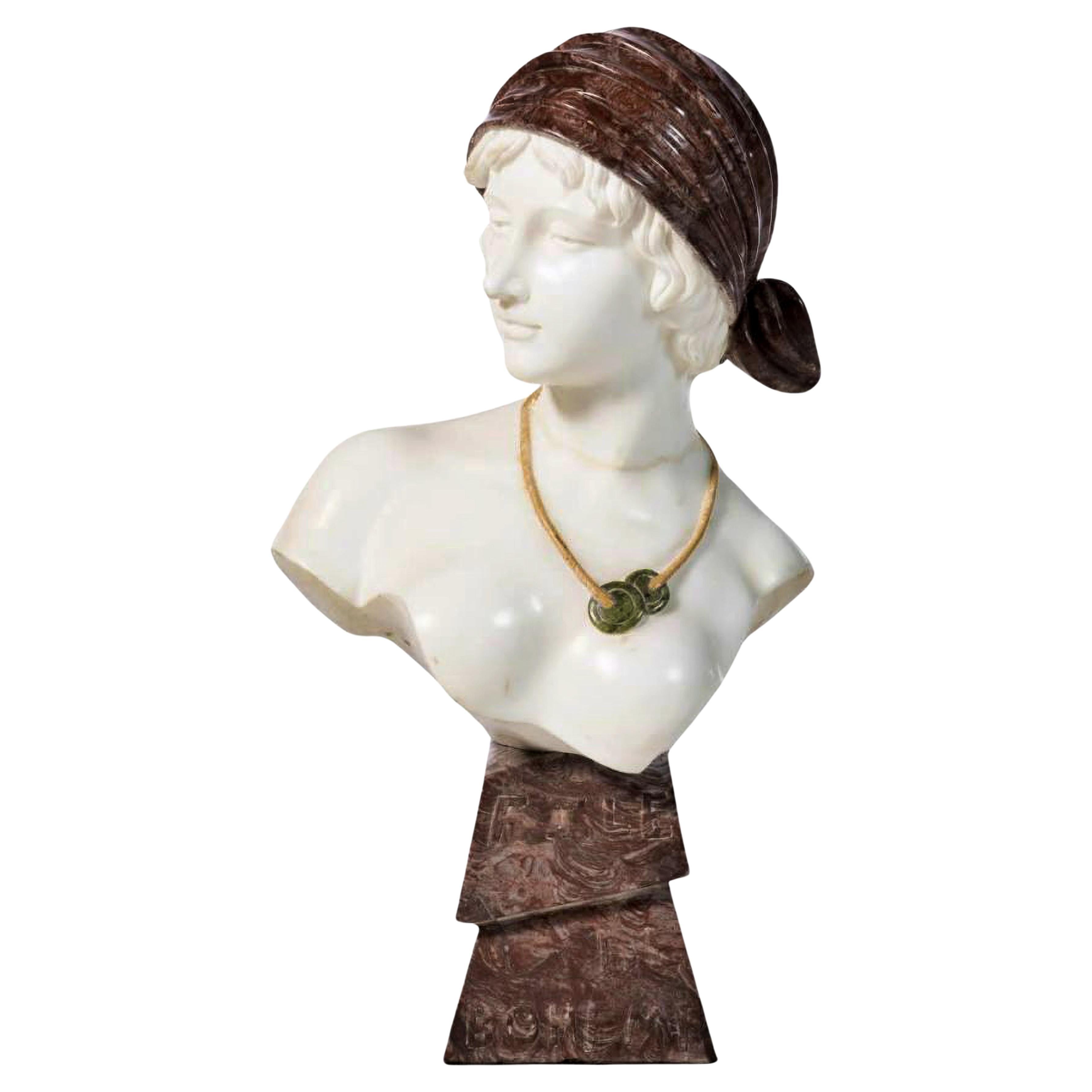 FRENCH ART DECO "FEMALE FIGURE" BUST early 20th Century For Sale