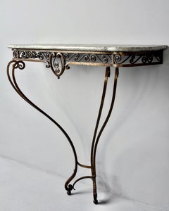 French Art Deco for Forge Wall-Mounted Console