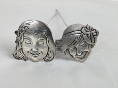 French Art Deco Figural Hat Pins