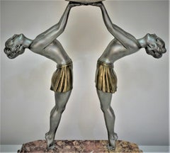 French Art Deco Figural Table Lamp