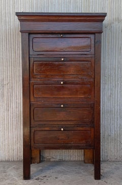 French Art Deco Filling Cabinet with Five Folding Fronts